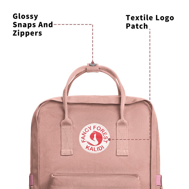 KALIDI Casual Laptop Backpack 15 Inches Classic Camping Rucksack Travel Outdoor Square Daypack College Hiking Gym Bag, Pink - Image 2